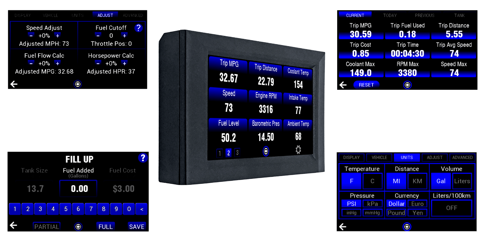 ScanGauge-3 Fuel Economy Trip Computer OBD2 Scan Gauge